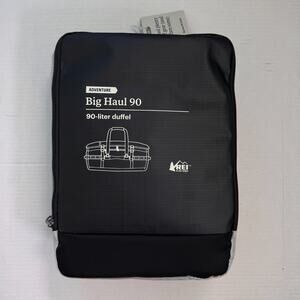 REI Co-op Big Haul Duffel Bag 90 Liter Travel Luggage Ripstop NEW Black